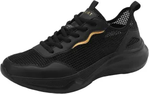 Men's Lightweight Lace-Up Sneakers Breathable Mesh Comfortable Athletic Shoes for Running, Gym Training & Casual Daily Wear Fashionable New Pattern Outdoor Casual Mens Sneaker