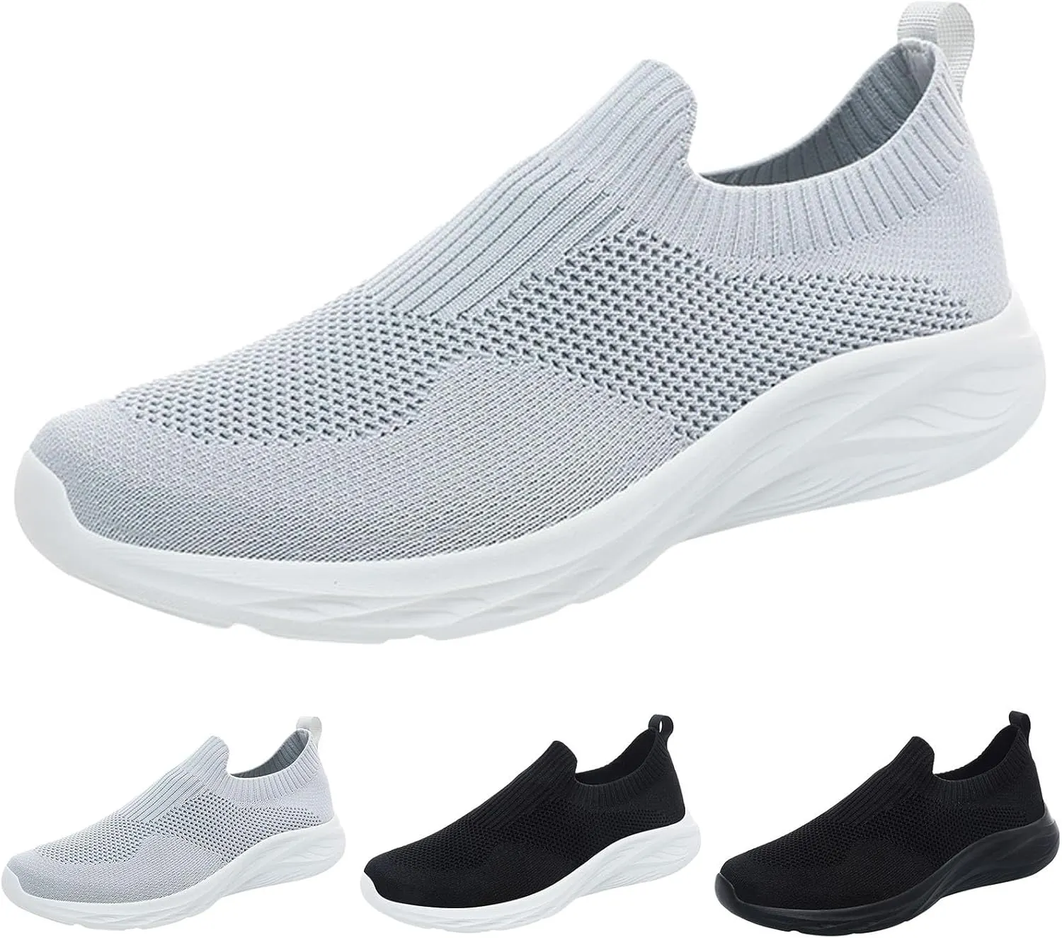 Men's Lightweight Slip on Walking Sneakers Breathable Mesh Comfortable Athletic Shoes for Running, Gym Training & Casual Daily Wear Fashionable Arch Support Outdoor Casual Mens Sneaker