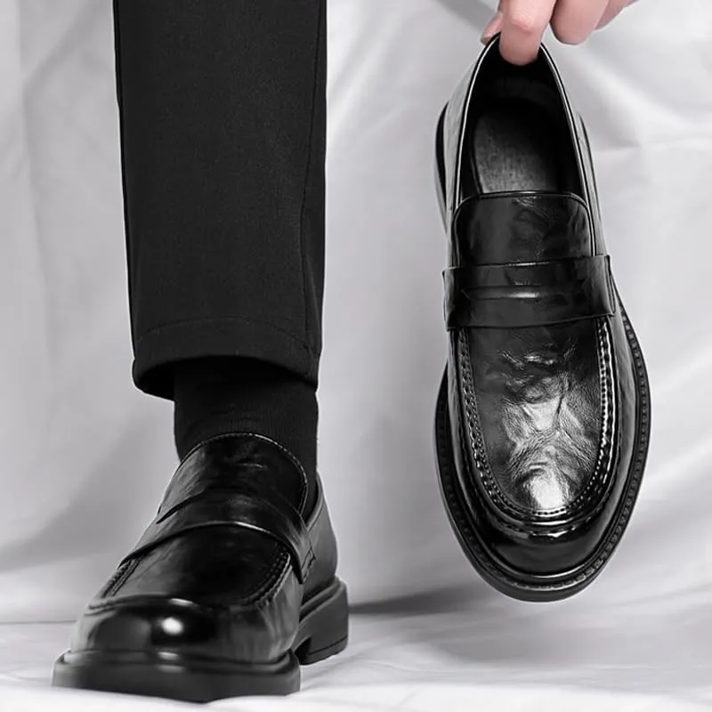 Mens Loafers Leather Fashion Dress Business Shoe All-Day Comfort Classic Formal Oxford Shoes