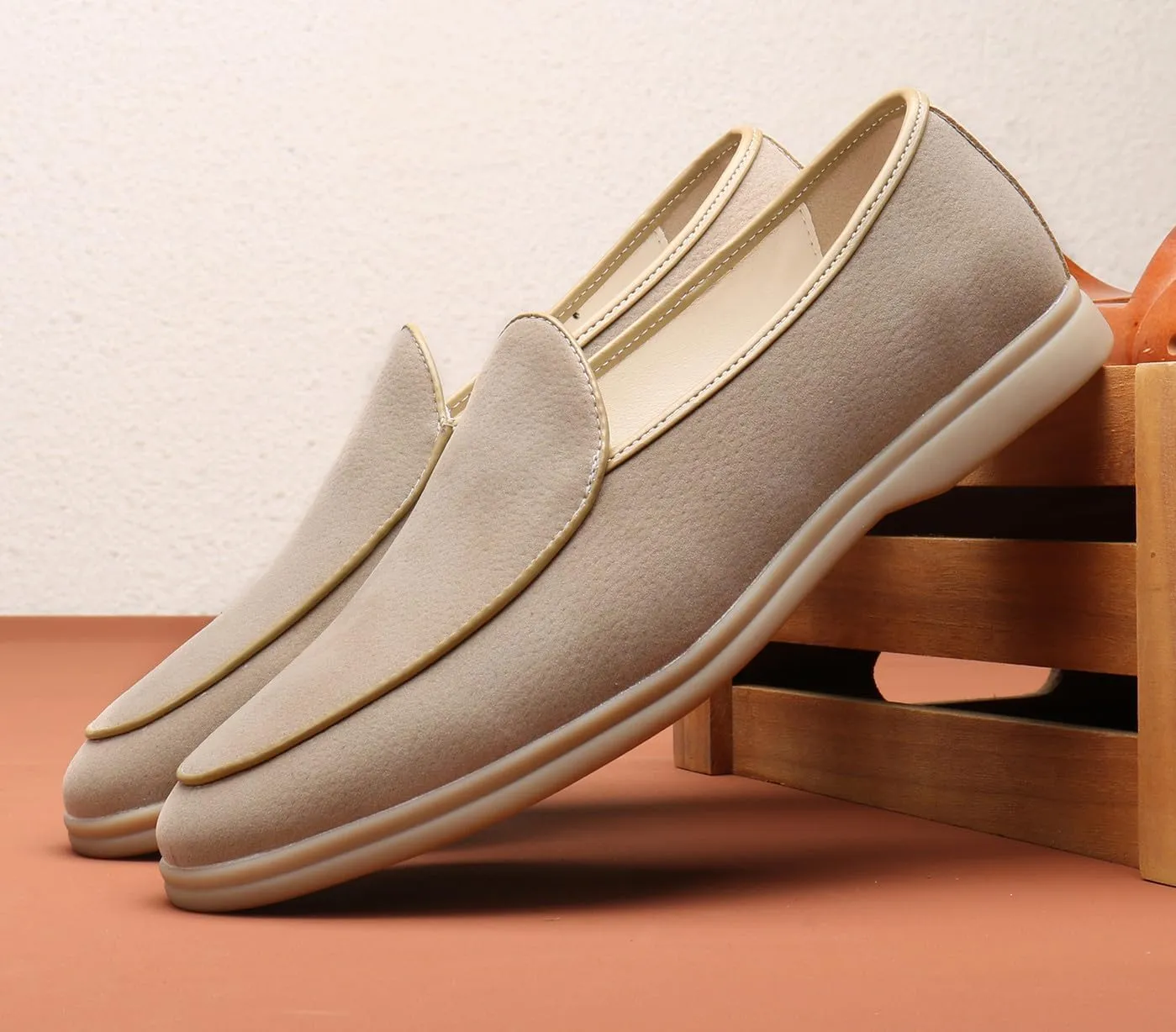 Men's Loafers Slip-Ons Casual Dress Suede Penny Loafers Fashion Wedding Formal Prom Walking Shoes for Men