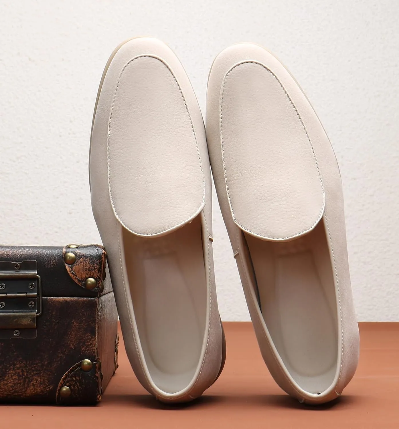 Men's Loafers Slip-Ons Casual Dress Suede Penny Loafers Fashion Wedding Formal Prom Walking Shoes for Men