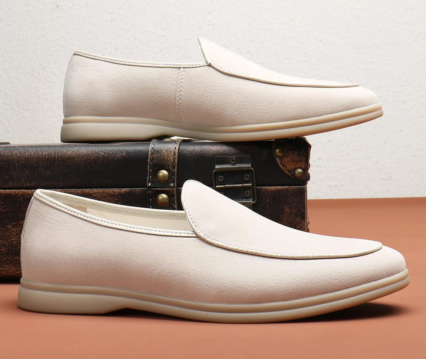 Men's Loafers Slip-Ons Casual Dress Suede Penny Loafers Fashion Wedding Formal Prom Walking Shoes for Men