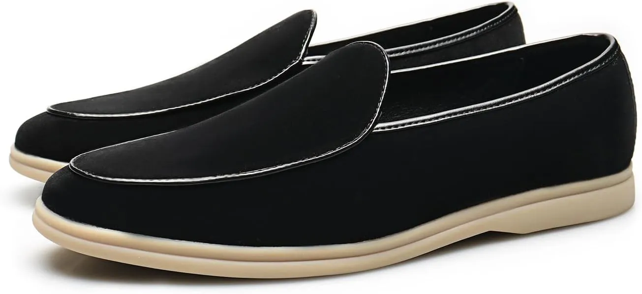 Men's Loafers Slip-Ons Casual Dress Suede Penny Loafers Fashion Wedding Formal Prom Walking Shoes for Men