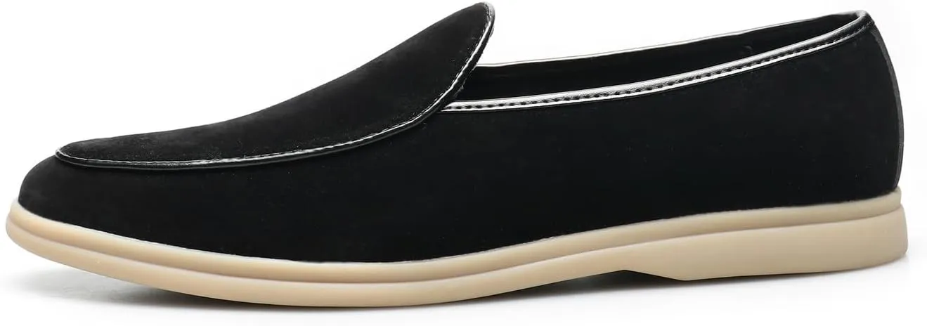 Men's Loafers Slip-Ons Casual Dress Suede Penny Loafers Fashion Wedding Formal Prom Walking Shoes for Men