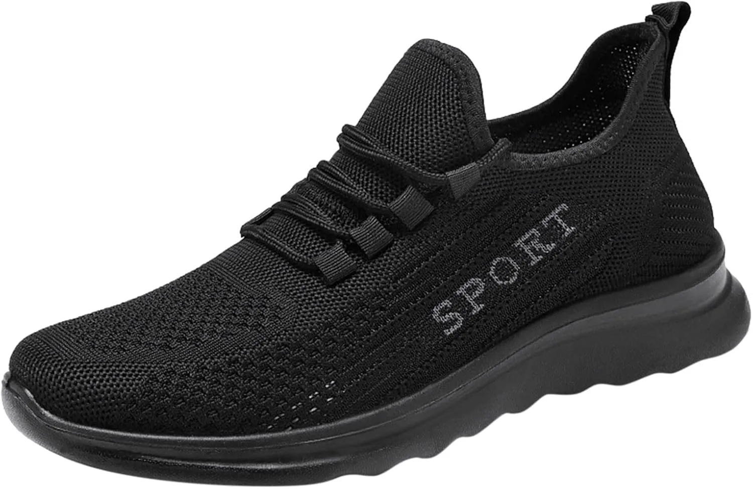 Men's Running Shoes Breathable Mesh Lace-Up Lightweight Comfortable Sneakers for Gym, Jogging & Casual Walking | Durable Design Solid Color Simple Sneaker for Men