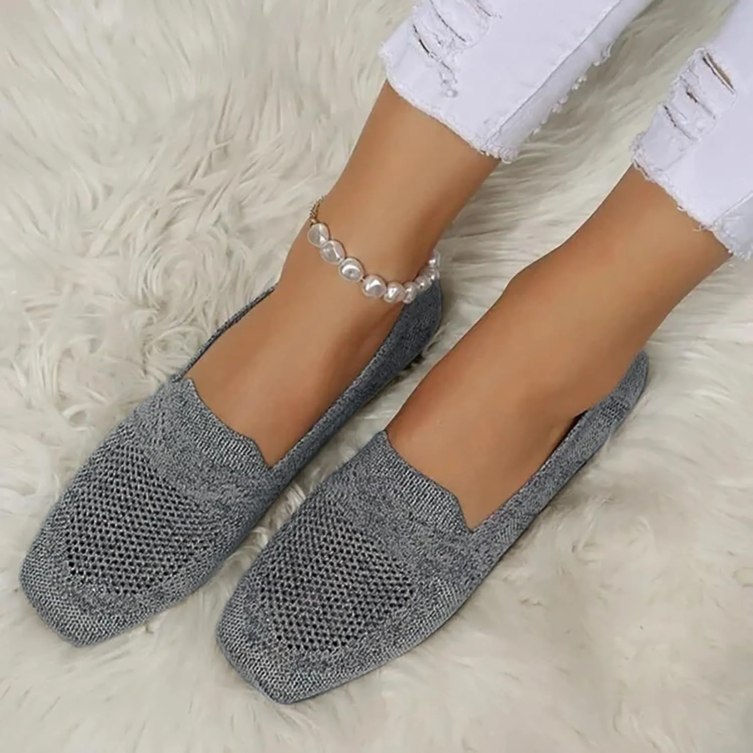 Mens Shoes Slip On Platform Sneakers for Women Women Loafers Shoes Casual Fashion Closed Head Christmas Dress Shoes for Women Slip on Non Slip Low Top Casual