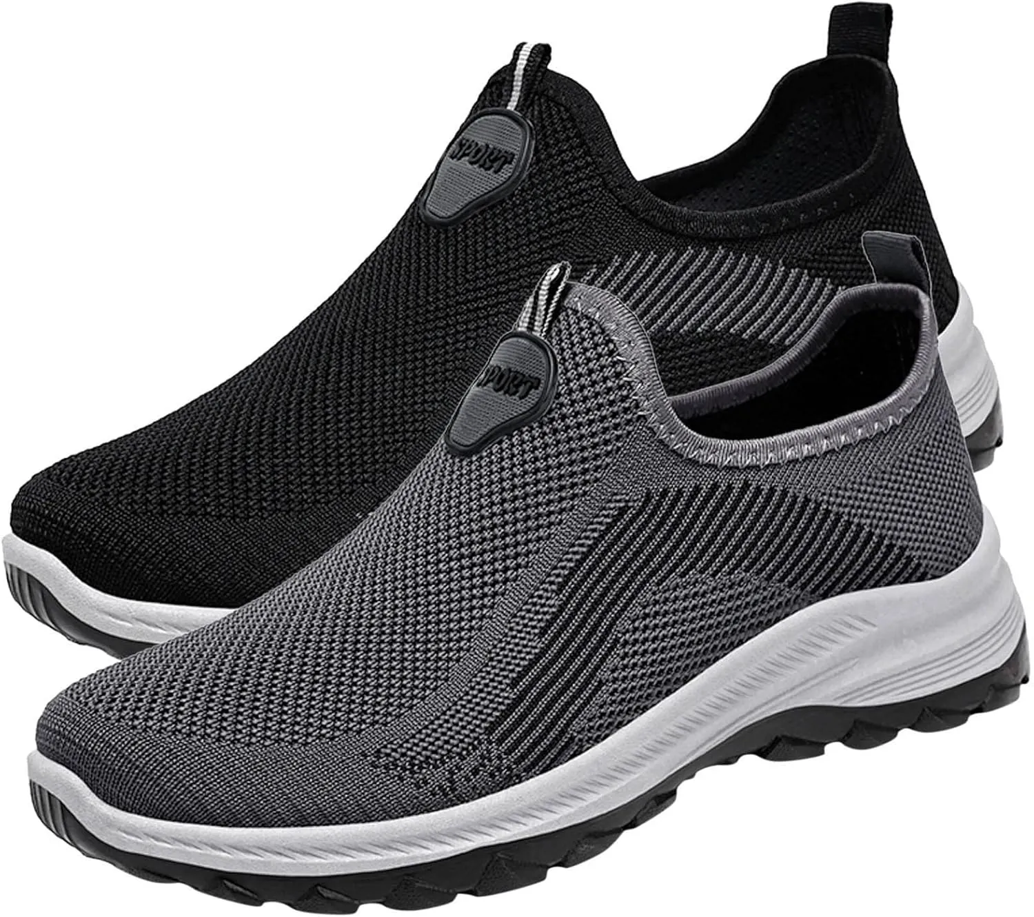 Men's Slip on Running Shoes Breathable Mesh Lightweight Comfortable Athletic Sneakers for Gym Training & Casual Walking Fashion Men Mountaineering Casual Sport Daily Work Shoes