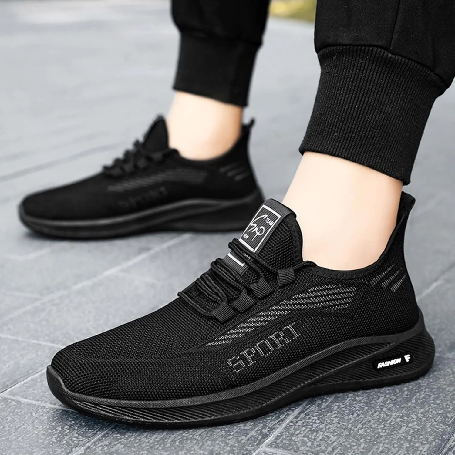 Mens Slip On Walking Shoes Sneakers Running Shoe Trainers Athletic Gym Fitness Sport Sneaker Non Slip Breathable Mesh Workout Fashion Breathable Comfortable Footwear for Men