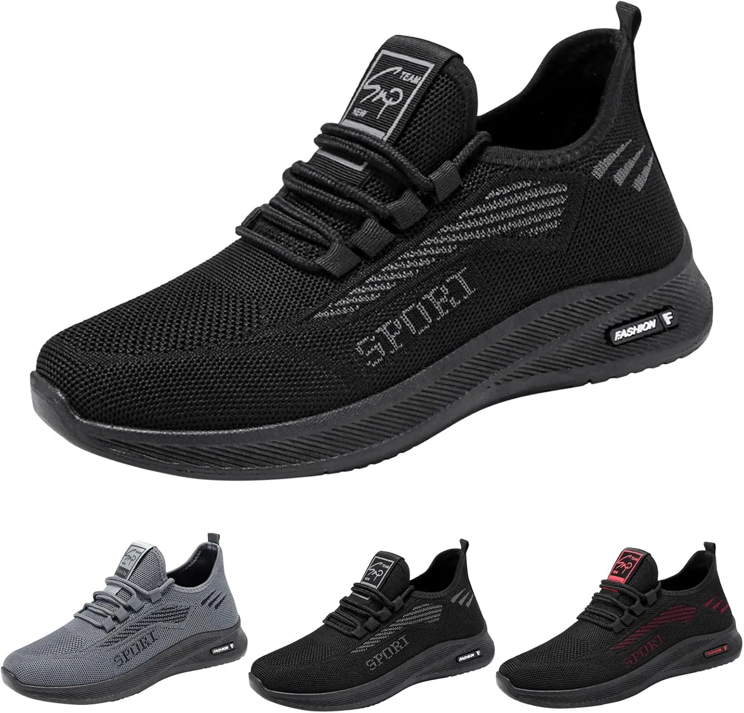 Mens Slip On Walking Shoes Sneakers Running Shoe Trainers Athletic Gym Fitness Sport Sneaker Non Slip Breathable Mesh Workout Fashion Breathable Comfortable Footwear for Men