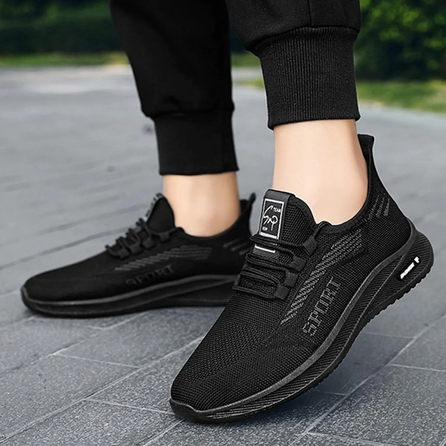 Mens Slip On Walking Shoes Sneakers Running Shoe Trainers Athletic Gym Fitness Sport Sneaker Non Slip Breathable Mesh Workout Fashion Breathable Comfortable Footwear for Men