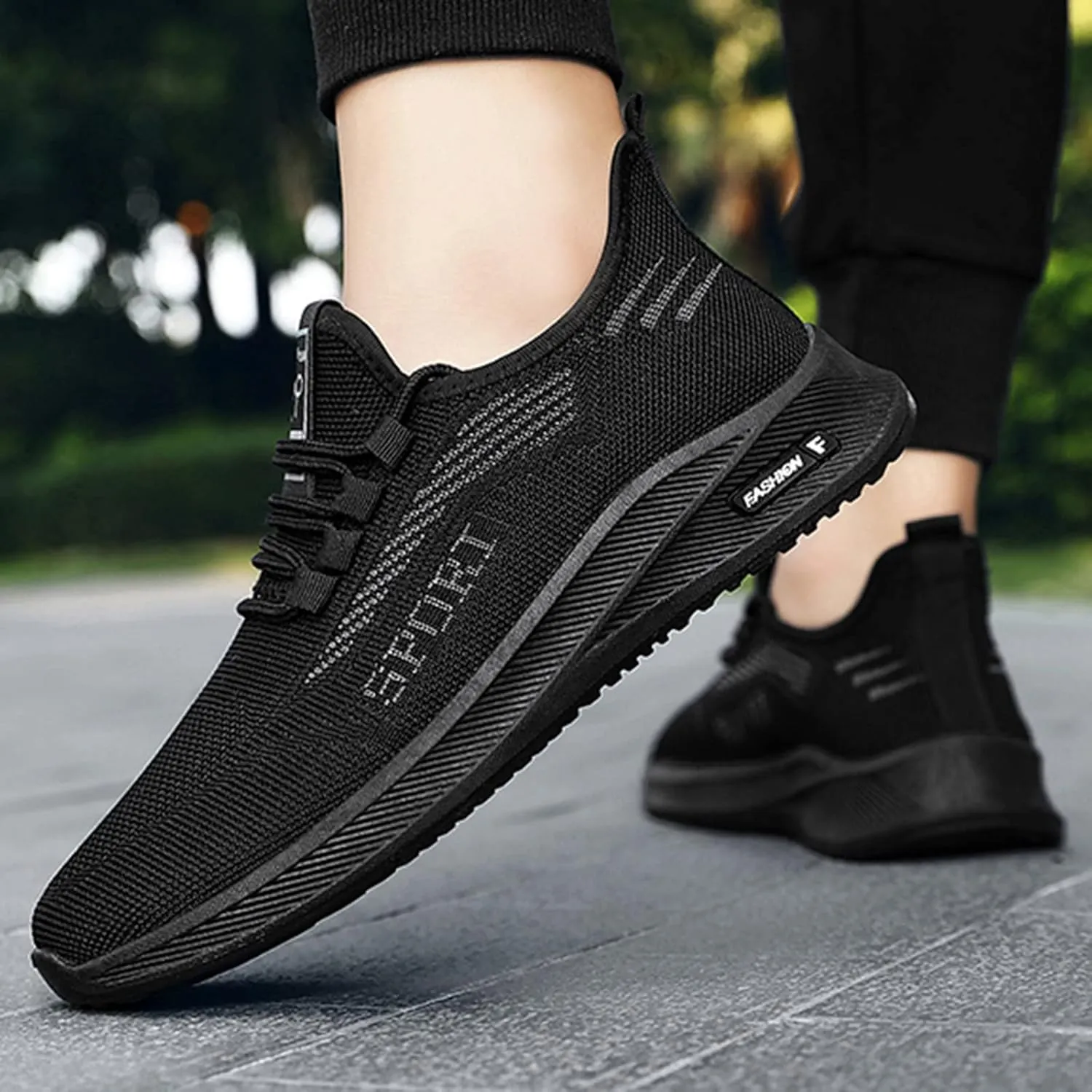 Mens Slip On Walking Shoes Sneakers Running Shoe Trainers Athletic Gym Fitness Sport Sneaker Non Slip Breathable Mesh Workout Fashion Breathable Comfortable Footwear for Men