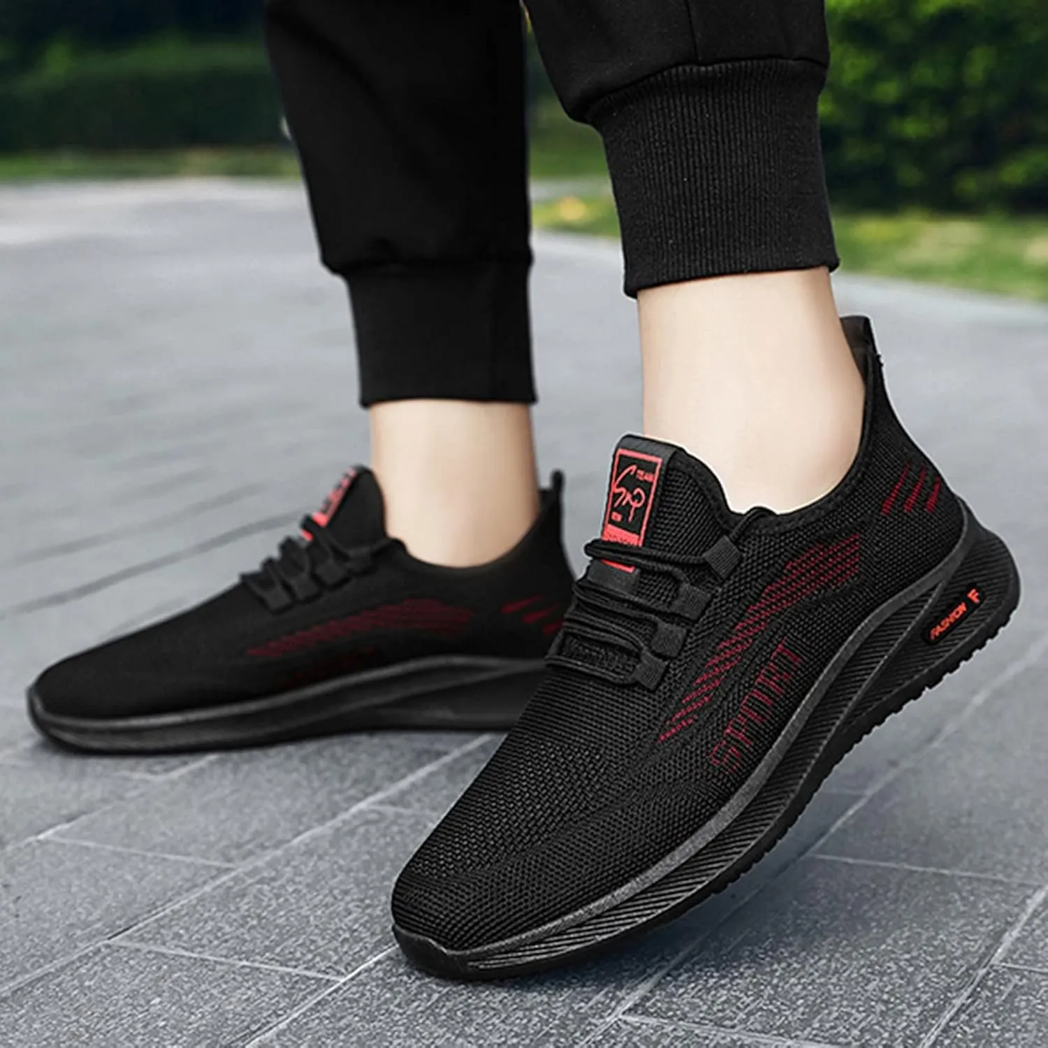 Mens Slip On Walking Shoes Sneakers Running Shoe Trainers Athletic Gym Fitness Sport Sneaker Non Slip Breathable Mesh Workout Fashion Breathable Comfortable Footwear for Men