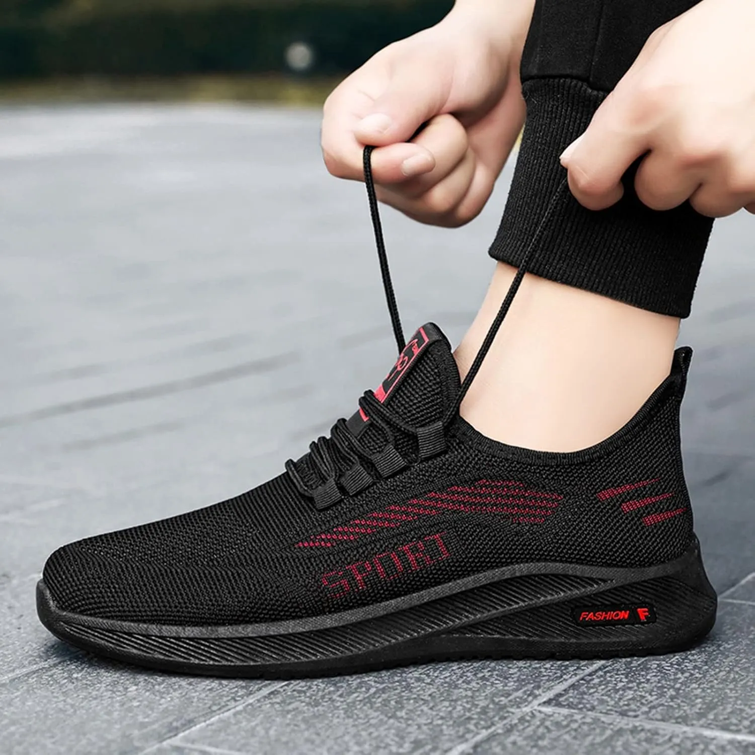 Mens Slip On Walking Shoes Sneakers Running Shoe Trainers Athletic Gym Fitness Sport Sneaker Non Slip Breathable Mesh Workout Fashion Breathable Comfortable Footwear for Men