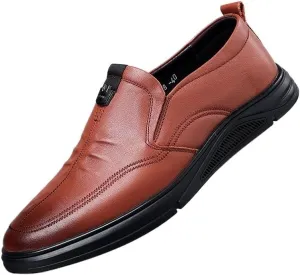 Men's Slip-Ons Loafers Casual Work Office Dress Shoes Mens Comfortable Non-Slip Softsole Derby Shoes