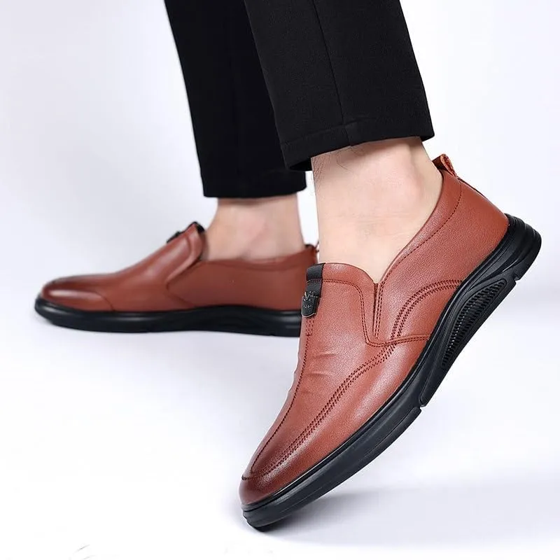 Men's Slip-Ons Loafers Casual Work Office Dress Shoes Mens Comfortable Non-Slip Softsole Derby Shoes