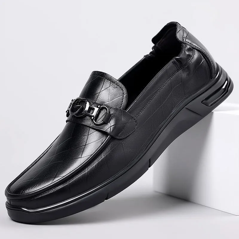 Men's Slip-Ons Loafers Non-Slip Softsole Walking Dress Shoes Men Casual Wedding Faux Patent Derby Shoe