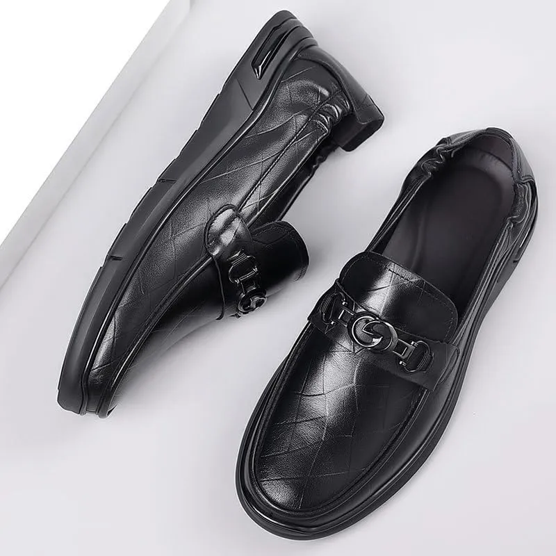 Men's Slip-Ons Loafers Non-Slip Softsole Walking Dress Shoes Men Casual Wedding Faux Patent Derby Shoe