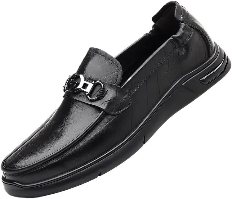 Men's Slip-Ons Loafers Non-Slip Softsole Walking Dress Shoes Men Casual Wedding Faux Patent Derby Shoe