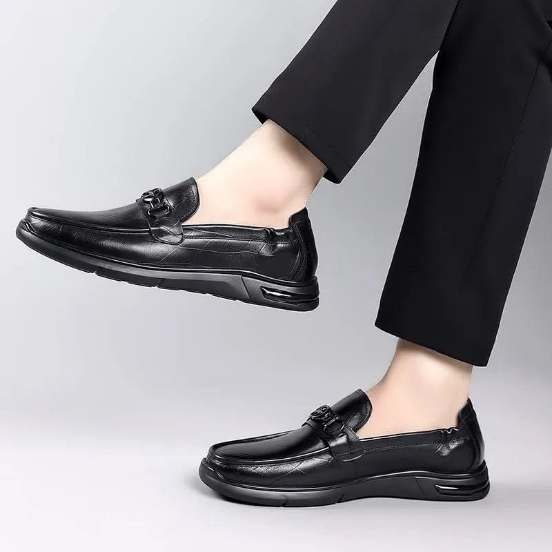 Men's Slip-Ons Loafers Non-Slip Softsole Walking Dress Shoes Men Casual Wedding Faux Patent Derby Shoe