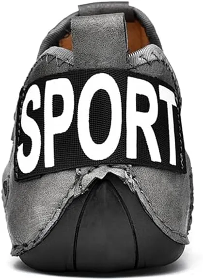 Mens Soft Leather Driving Shoes Slip On Casual Shoes Comfort Breathable Walking Shoes for Men