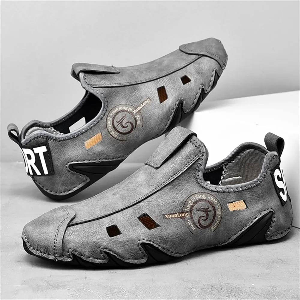 Mens Soft Leather Driving Shoes Slip On Casual Shoes Comfort Breathable Walking Shoes for Men