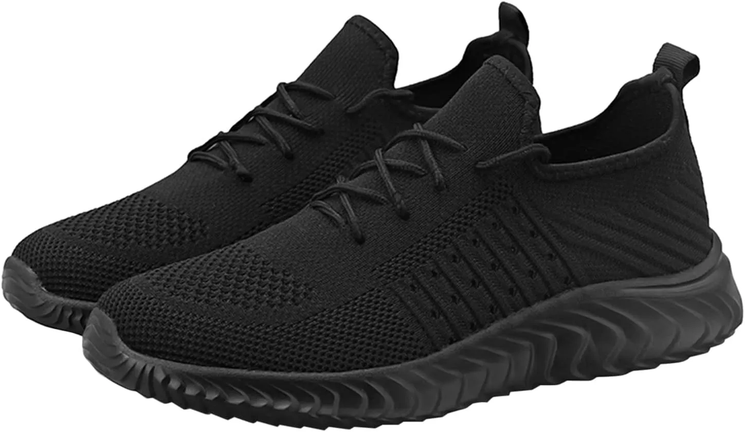 Men's Training Lace-Up Shoes Breathable Mesh Lightweight Comfortable Sneakers for Athletic Running, Gym Workouts & Outdoor Walking Soft Bottom Sport Slip On Men Shoes