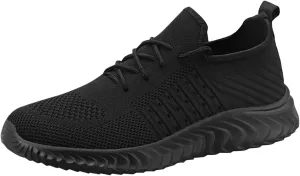 Men's Training Lace-Up Shoes Breathable Mesh Lightweight Comfortable Sneakers for Athletic Running, Gym Workouts & Outdoor Walking Soft Bottom Sport Slip On Men Shoes