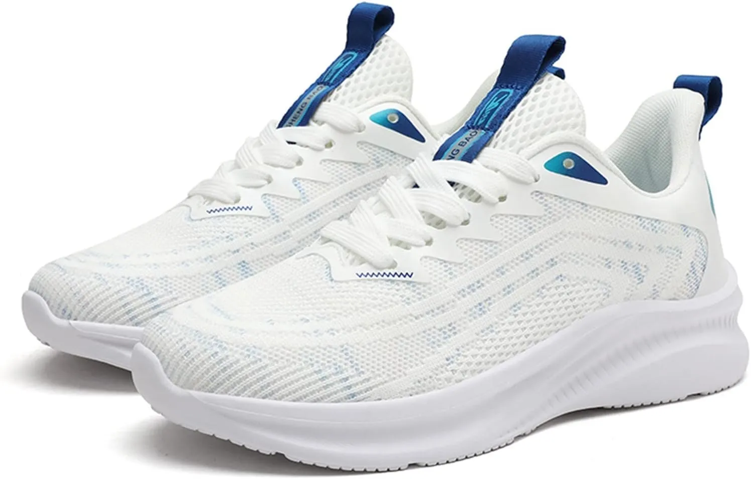 Mens Walking Shoes Lightweight Breathable Mesh Slip On Running Shoes Comfortable Non Slip Thick Sole Fashion Cushion Basketball Sneakers Workout Casual Sports Sneaker with Arch Support