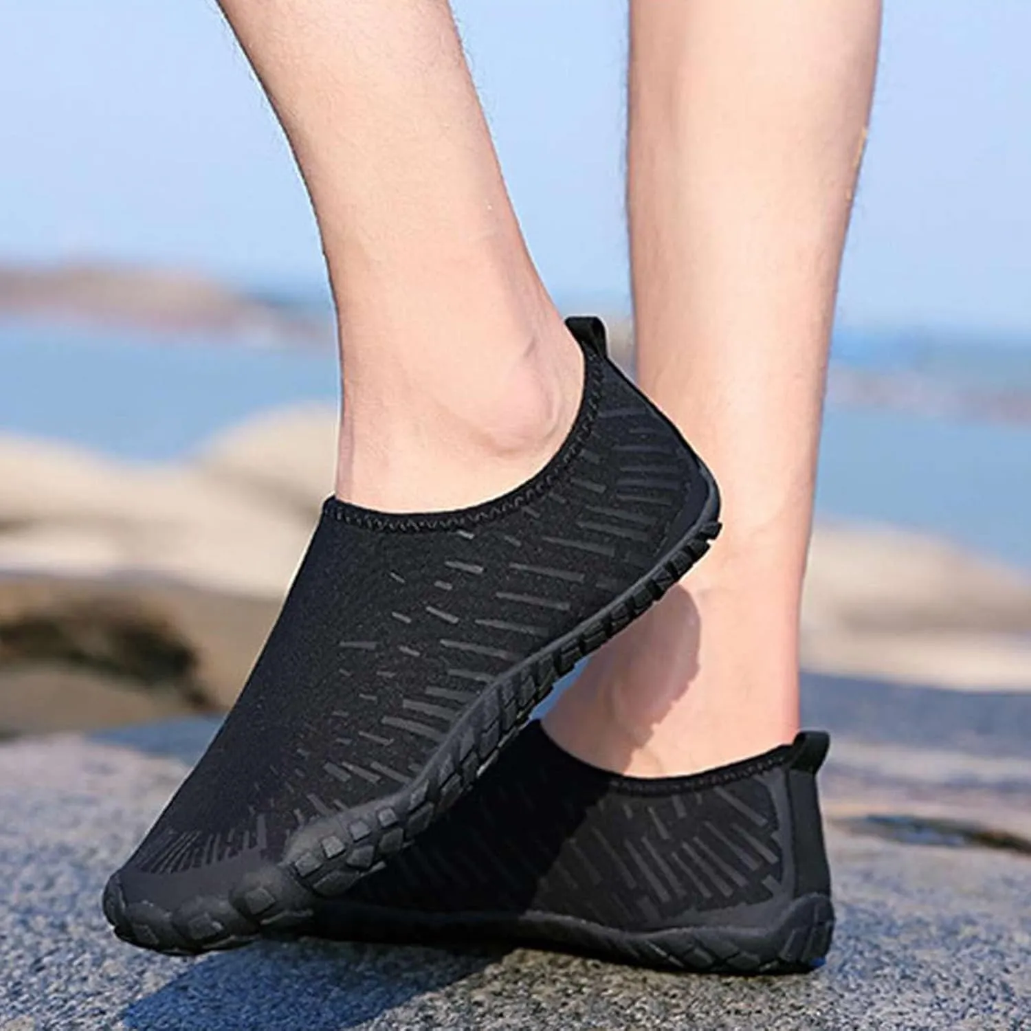 Mens Water Proof Shoes Size 12 Closed Toe Non Slip Hiking Water Shoes Men Womens Wide Width Water Shoes Slip on Soft Beach Shoes for Pool Beach Surf Walking Water Park