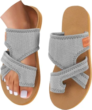 Mesh Sandals for Women Comfortable Orthotic Orthowalk Shoes Breathable Mesh Orthopedic Arch Support Wide Slides