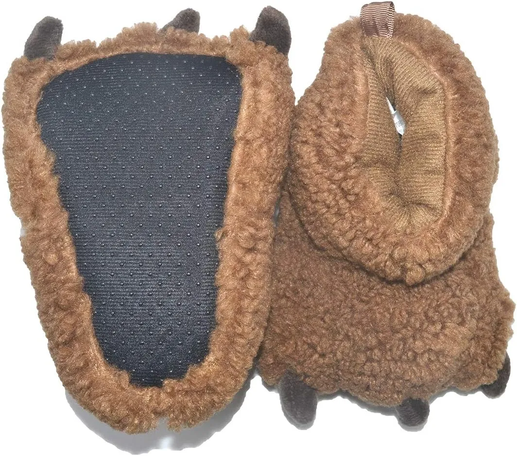 Millffy Funny Baby Boys Girls Soft Plush Slippers Bear PAW Animal Boots Infant Shoes Toddlers, Kids Costume Footwear