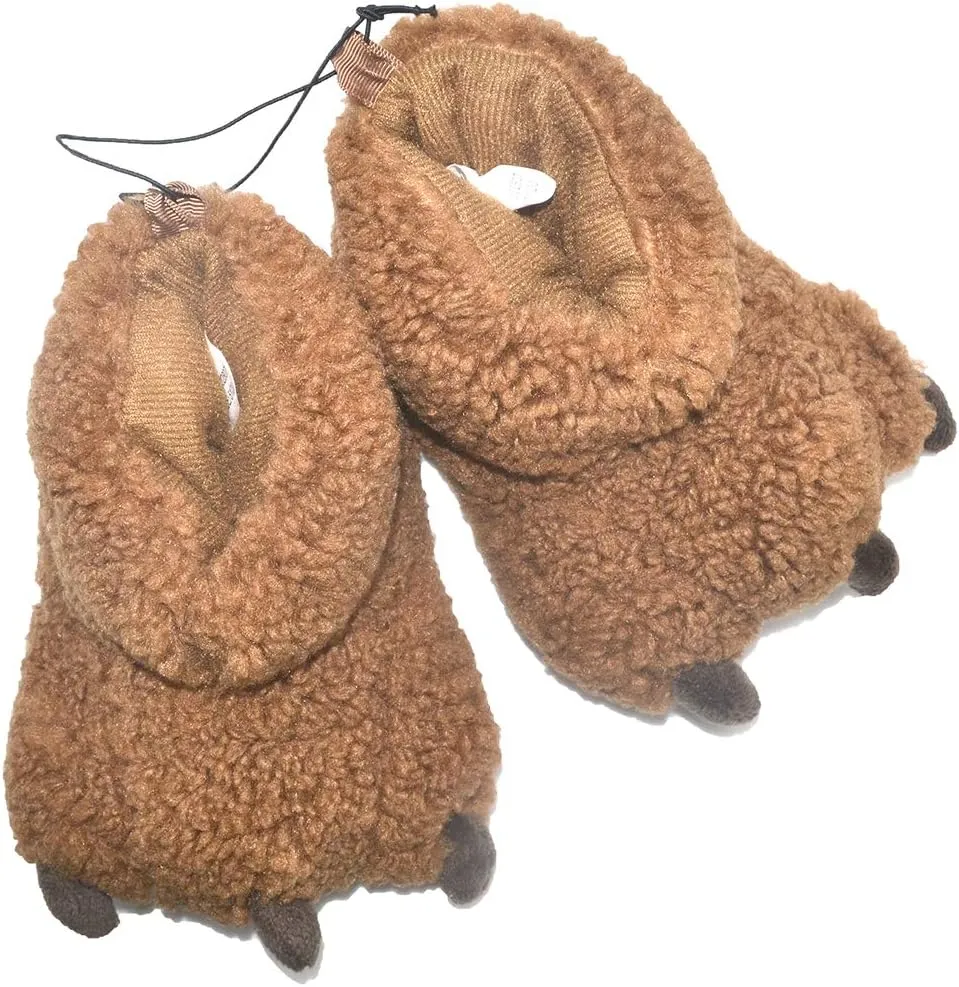 Millffy Funny Baby Boys Girls Soft Plush Slippers Bear PAW Animal Boots Infant Shoes Toddlers, Kids Costume Footwear
