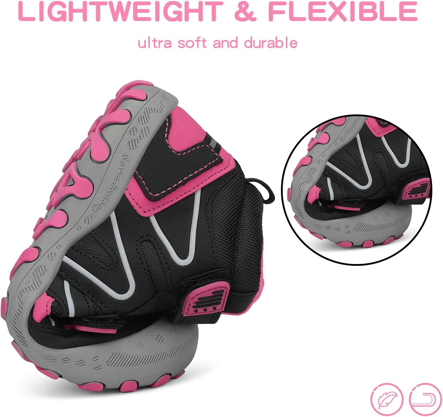 Mishansha Kids Water Resistant Hiking Boots, Boys Girls Anti Collision Anti-Skid Athletic Outdoor Adventure Trekking Shoes