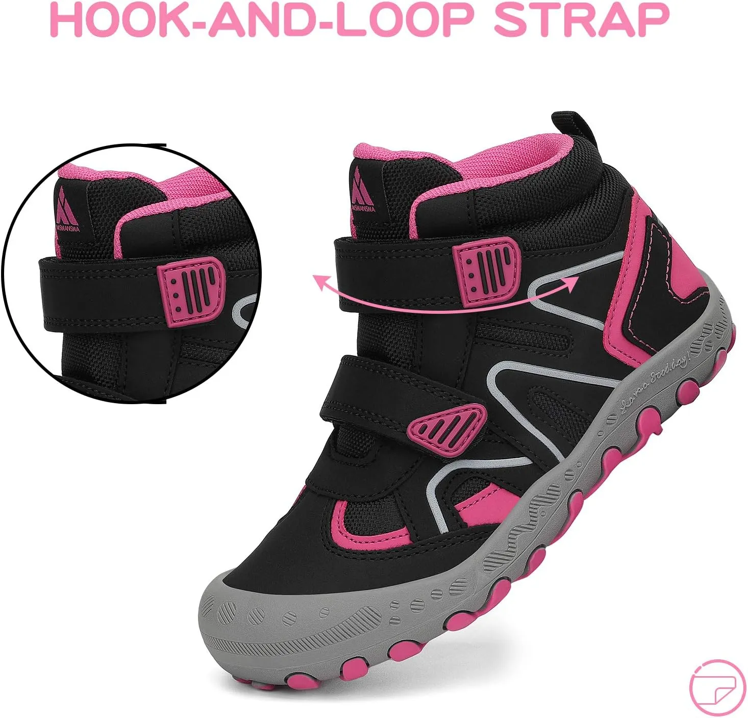 Mishansha Kids Water Resistant Hiking Boots, Boys Girls Anti Collision Anti-Skid Athletic Outdoor Adventure Trekking Shoes