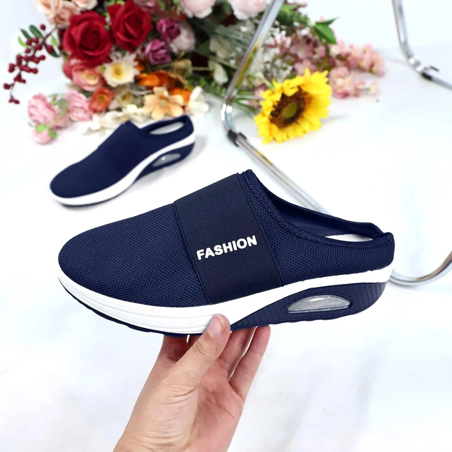 Mules for Women 2025 Backless Walking Sneakers Mens Running Shoes Walking Women Casual Shoes Dress Sneakers Platform Tennis Shoe White Loafers
