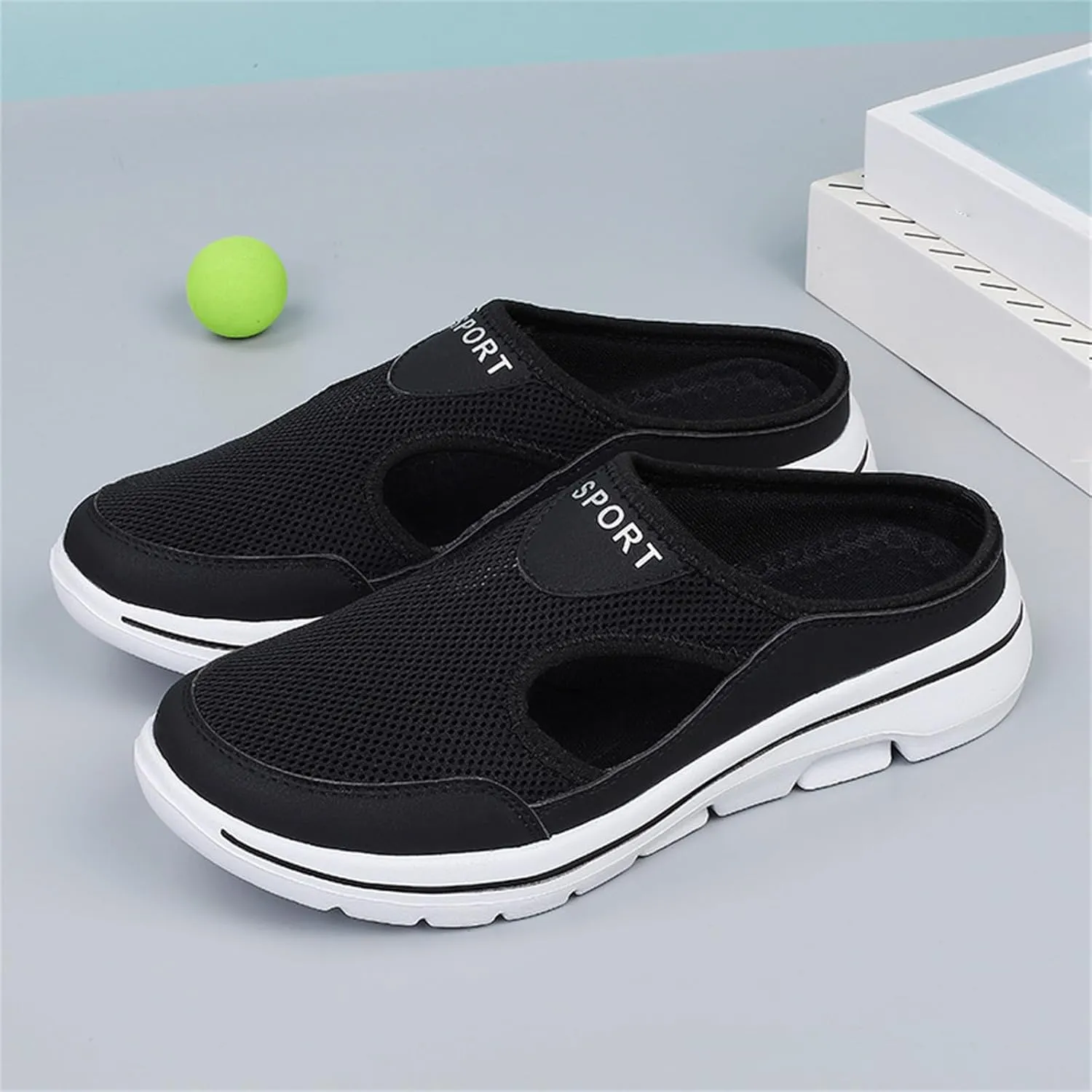 Non-Slip Walking Shoes for Mens&Womens Comfort Breathable Support Sports Sandals Slip On Orthopedic Diabetic Mules Breathable Slippers Closed Toe Slides