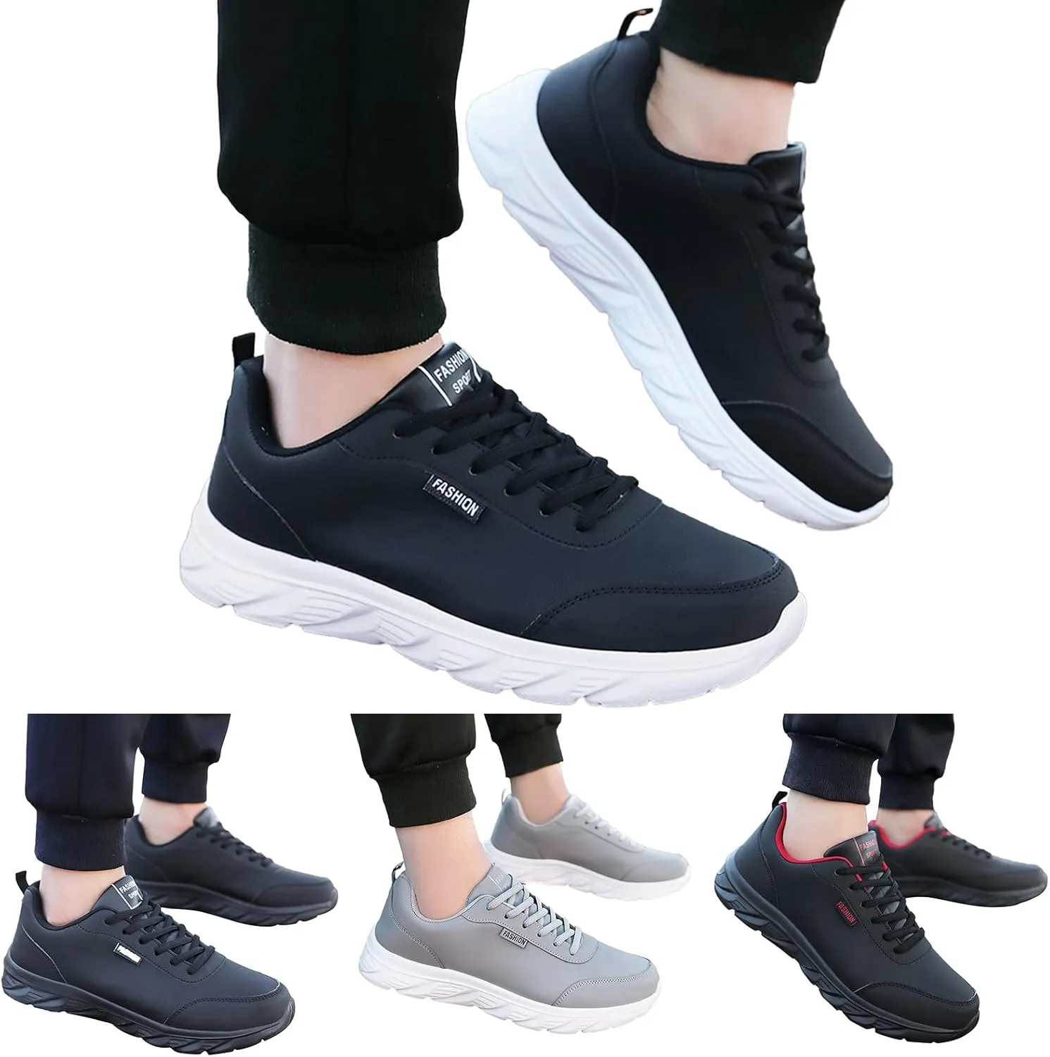 Non Slip Work Shoes for Men Arch Support Comfortable Walking Shoes Restaurant Kitchen Crews Health Casual Sneakers