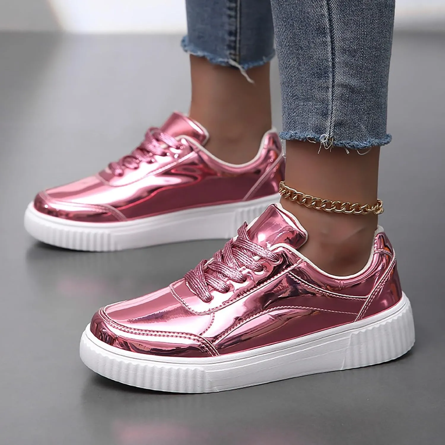 Non Slip Work Shoes Women Womens Slip On Sneakers Women's Loafers & Slip-Ons Comfy Soft Cover Heel Christmas Sneakers Women Round Toe Slip On Casual