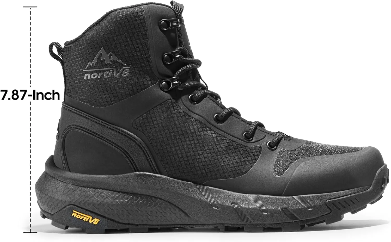 NORTIV 8 Men's Military Tactical Boot Lightweight Comfortable Boots for Work All Day Side Zipper Motorcycle Combat Hiking Boots 8 Inches Metrostrike