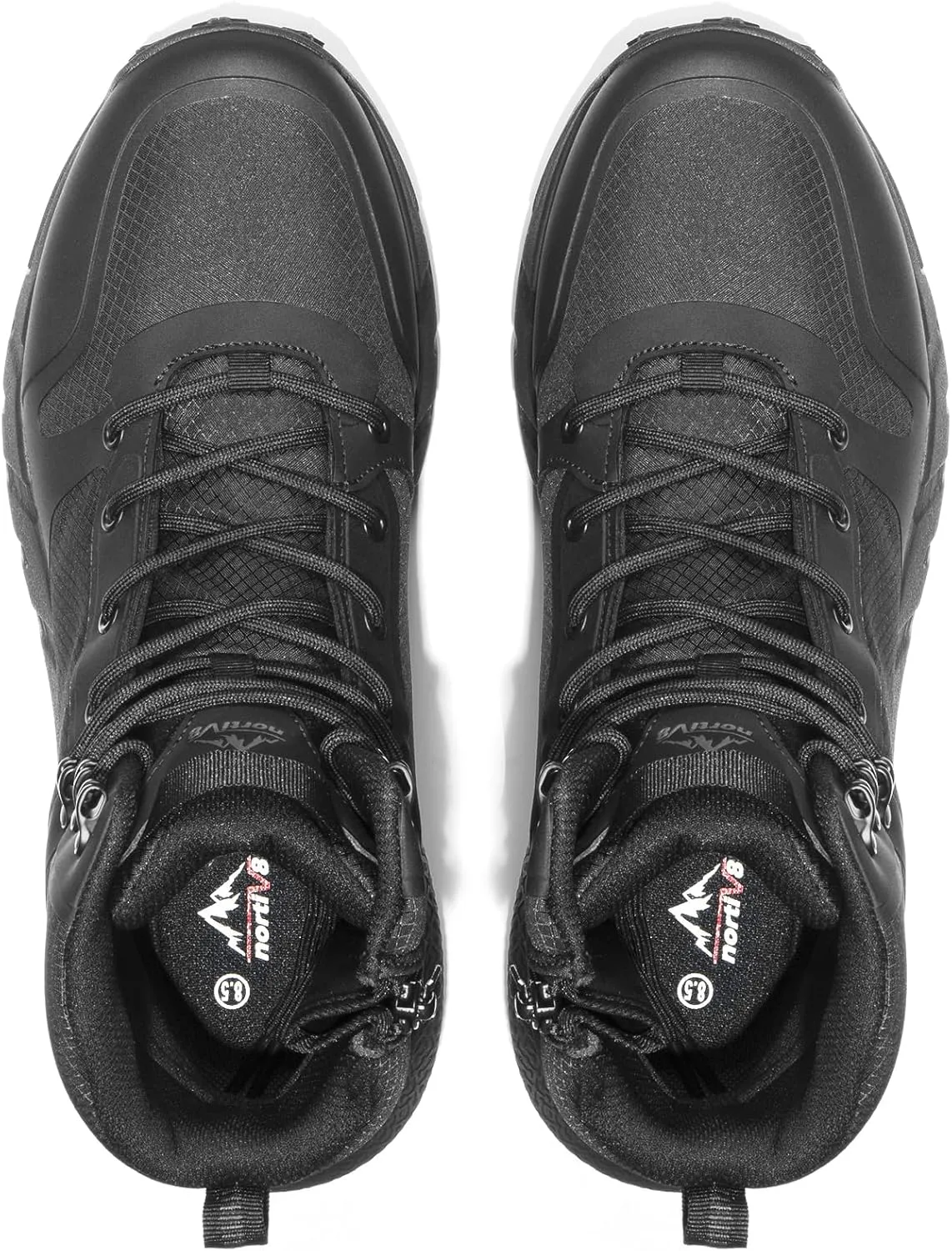 NORTIV 8 Men's Military Tactical Boot Lightweight Comfortable Boots for Work All Day Side Zipper Motorcycle Combat Hiking Boots 8 Inches Metrostrike