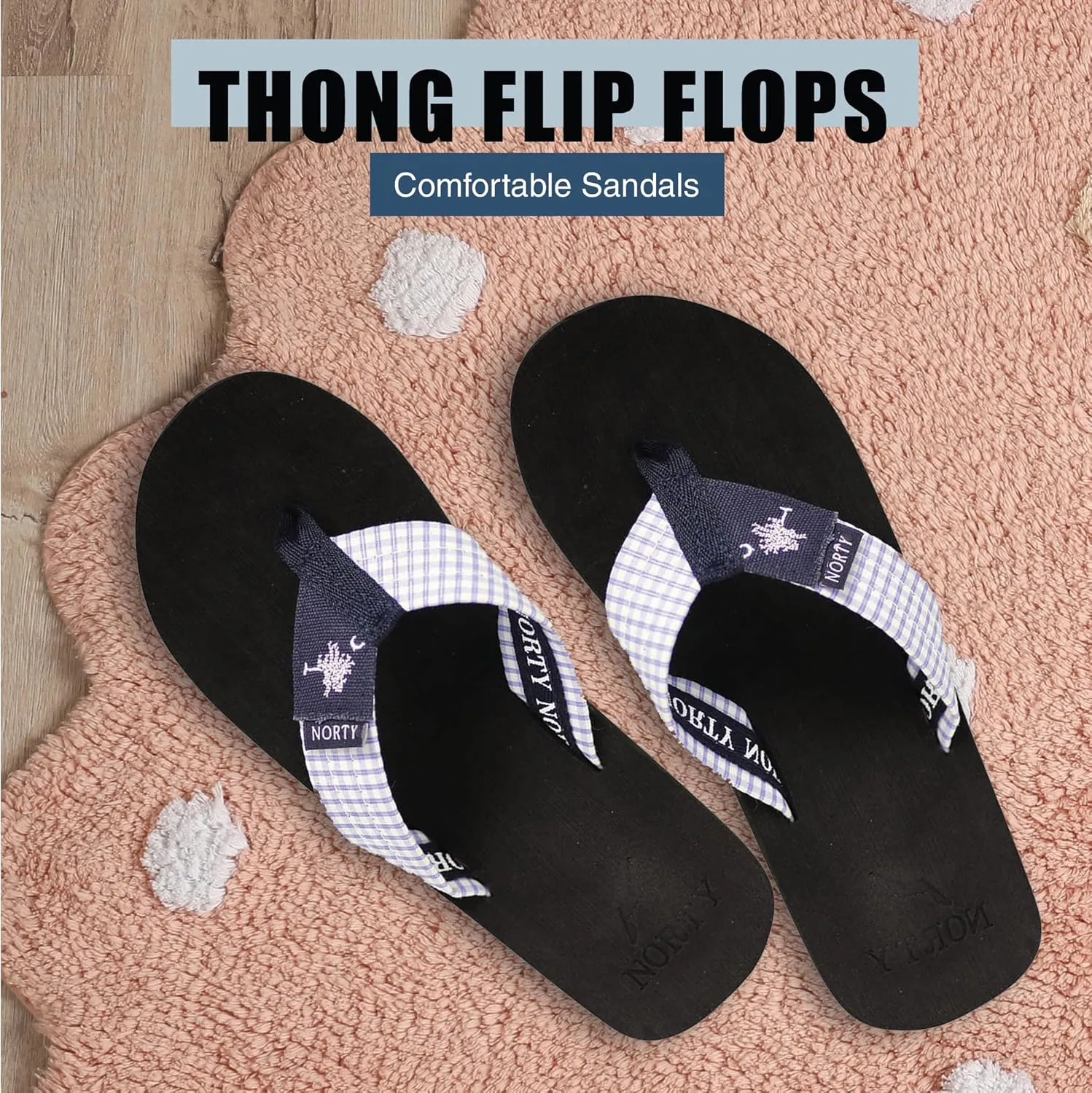 NORTY - Women's Casual Resort Wear Flip Flop Sandal for Everyday Comfort