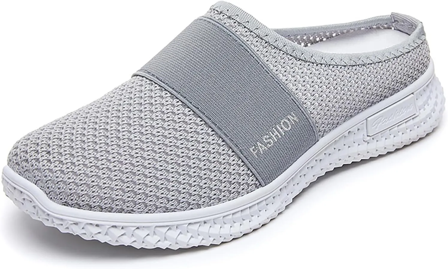 Orthopedic Loafers for Women Summer Breathable Mesh Hollow Out Closed Toe Open Back Slip On Walking Shoes Casual Lightweight Soft Soles Slippers with Arch Support