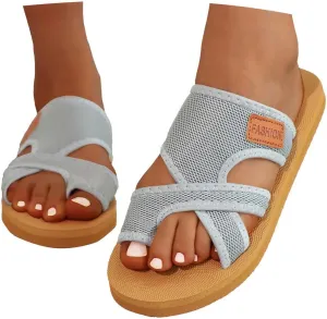 Orthotic Sandals For Women Wide Width Summer Shoes Wide Beach Breathable Comfortable Mesh Hollow Slippers Slide