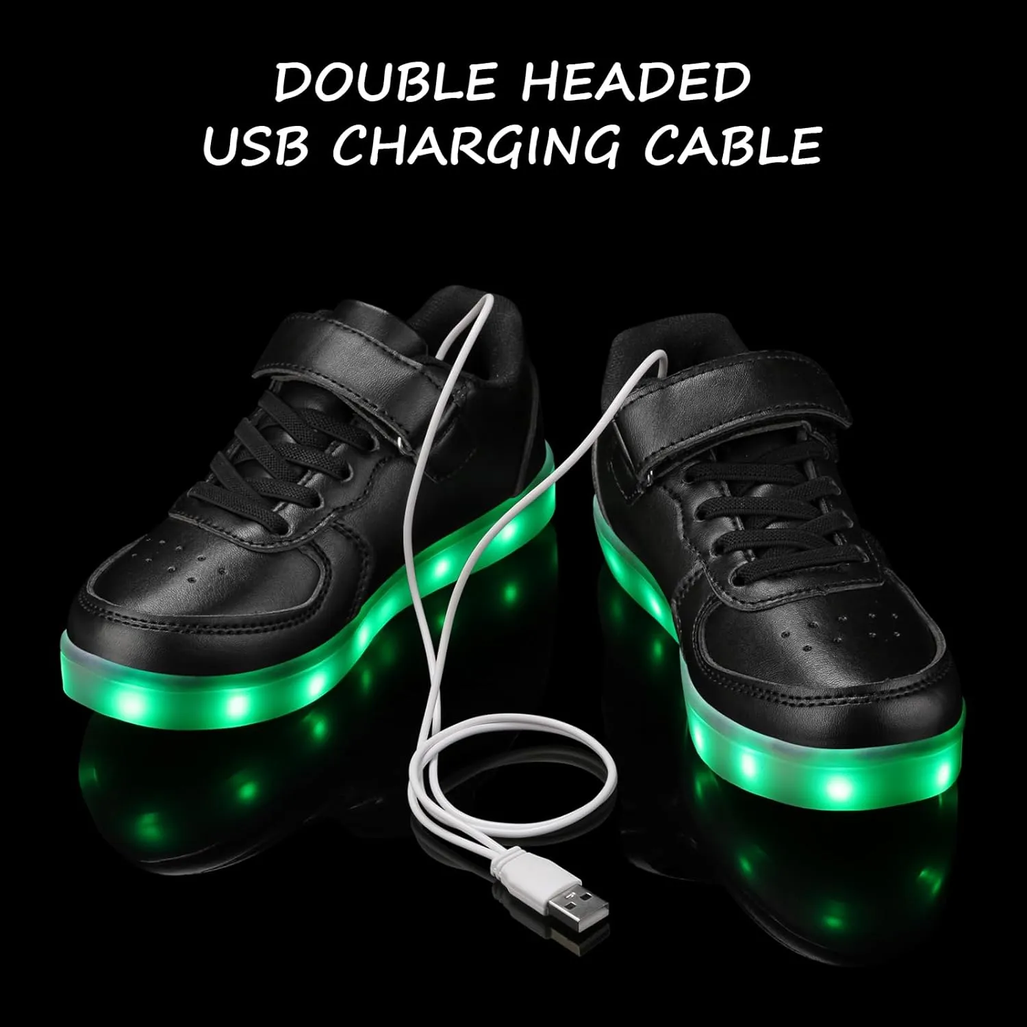 Padgene Kids LED Light Up Shoes USB Rechargeable Unisex Boys Girls LED Sneakers Cool Flashing Low Top Sneakers Luminous Shoes