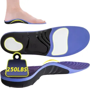 Plantar Fasciitis Insoles for Men Women - Orthotics Inserts, Shoe Insoles Arch Support Flat Feet Inserts Work Boot Insoles for Standing All Day