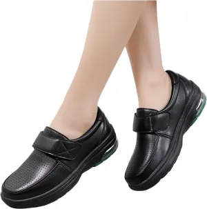Platform Sandals Women Soft Botton Hook&Loop Shoes Women'S Cushion Single Casuals Breathable Work Footwear