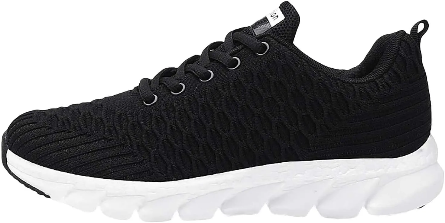 Platform Sneakers for Women Black Mens Black Dress Shoes Slip On Casual Shoes Round Toe Flats Comfortable Black Loafers Women Platform White Sneakers Men Wide