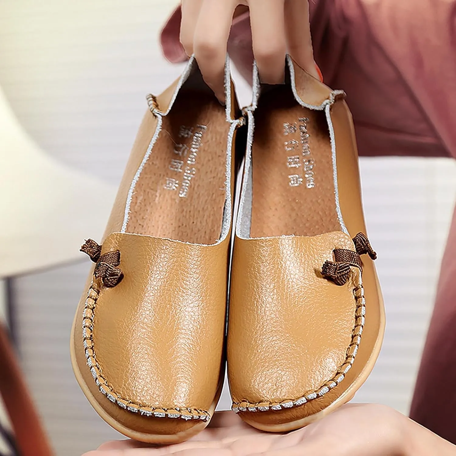 Running Shoes for Men Mens Slip On Sneakers Womens Loafers Comfortable Dressy Keep Warm Flat Bottom Christmas Loafers Women Loafers for Women Casual