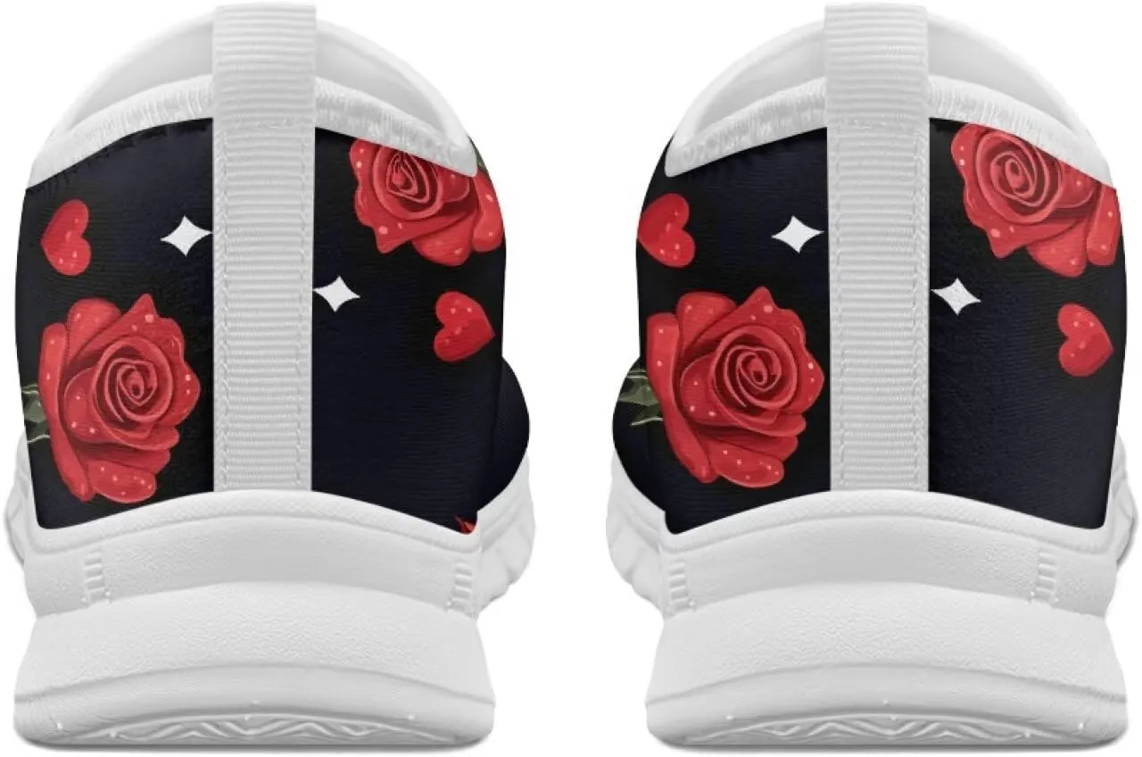 Running Shoes for Womens Mother Fashion Travel Walking Sneakers Soft Slip Ons Gym Loafers for Nursing Work Size 5.5-11.5 White Sole