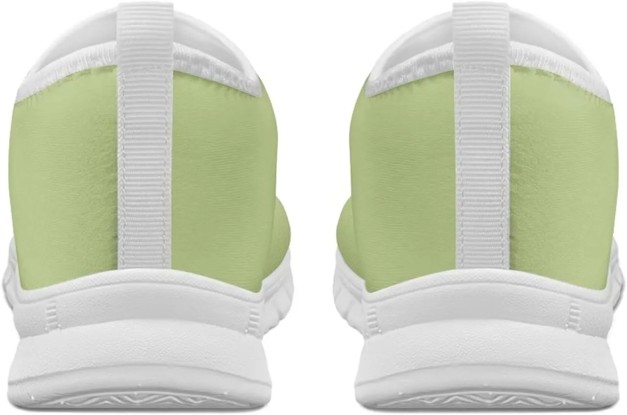 Running Shoes for Womens Mother Fashion Travel Walking Sneakers Soft Slip Ons Gym Loafers for Nursing Work Size 5.5-11.5 White Sole